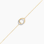 Bracelet Or Jaune Tresha Diamants - Bracelets Anneaux Entrelaces Femme | Histoire d&rsquo;Or