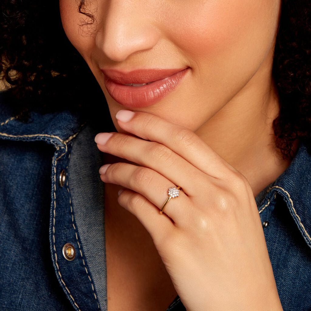 Bague Caliopee Or Jaune Diamant - Bagues de fian&ccedil;ailles vintage Femme | Histoire d&rsquo;Or