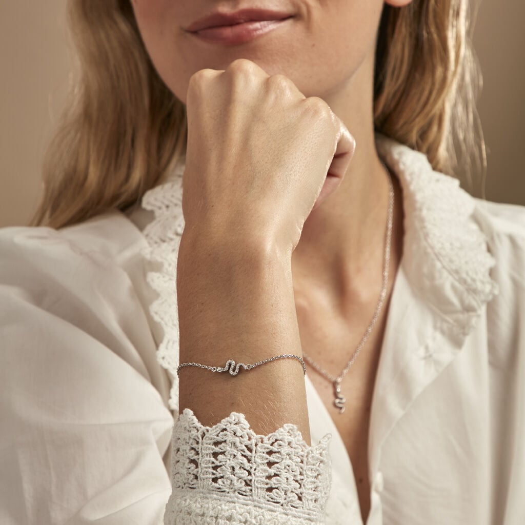 Bracelet Oria Argent Blanc - Bracelets Ethniques Femme | Histoire d&rsquo;Or