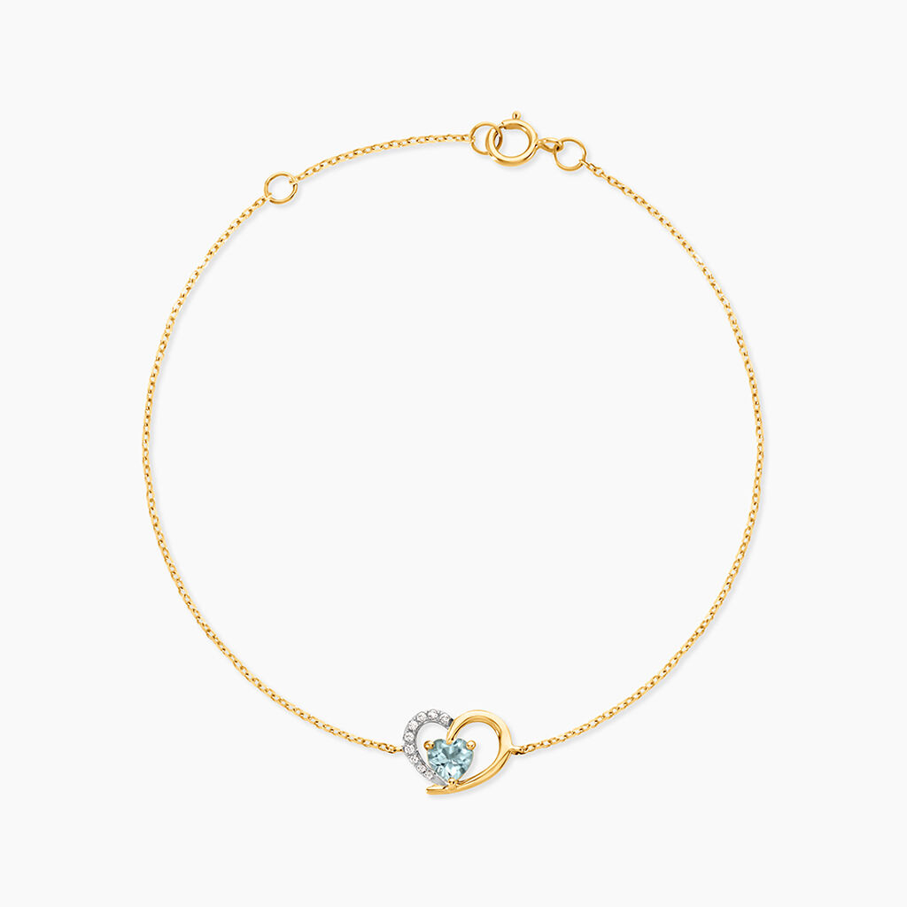 Bracelet Eliana Or Jaune Topaze Oxyde De Zirconium - Bracelets Pierre Femme | Histoire d&rsquo;Or