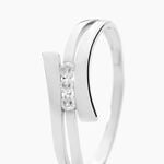 Bague Triptyque Or Blanc Diamant - Bagues de fian&ccedil;ailles vintage Femme | Histoire d&rsquo;Or