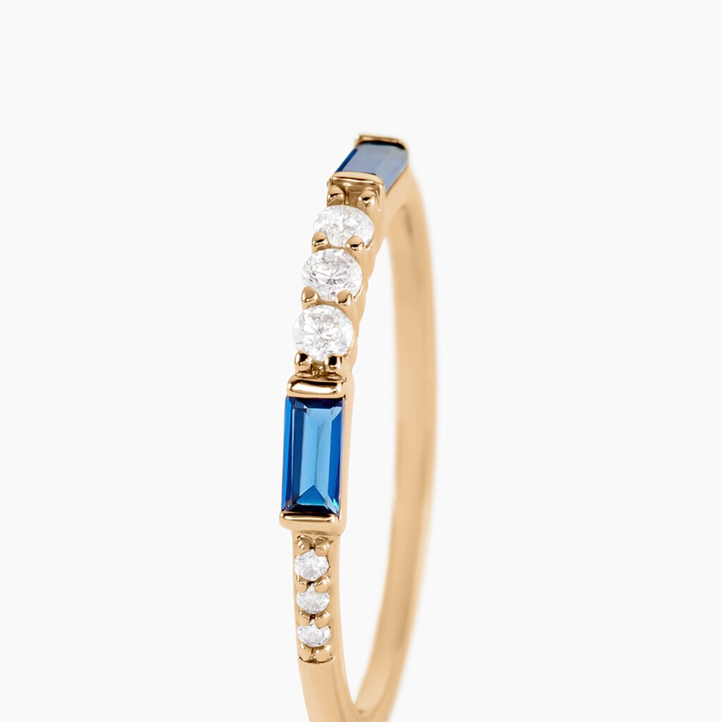 Bague Plaqu&eacute; Or Jaune Calvin Oxyde De Zirconium - Bagues fines Femme | Histoire d&rsquo;Or