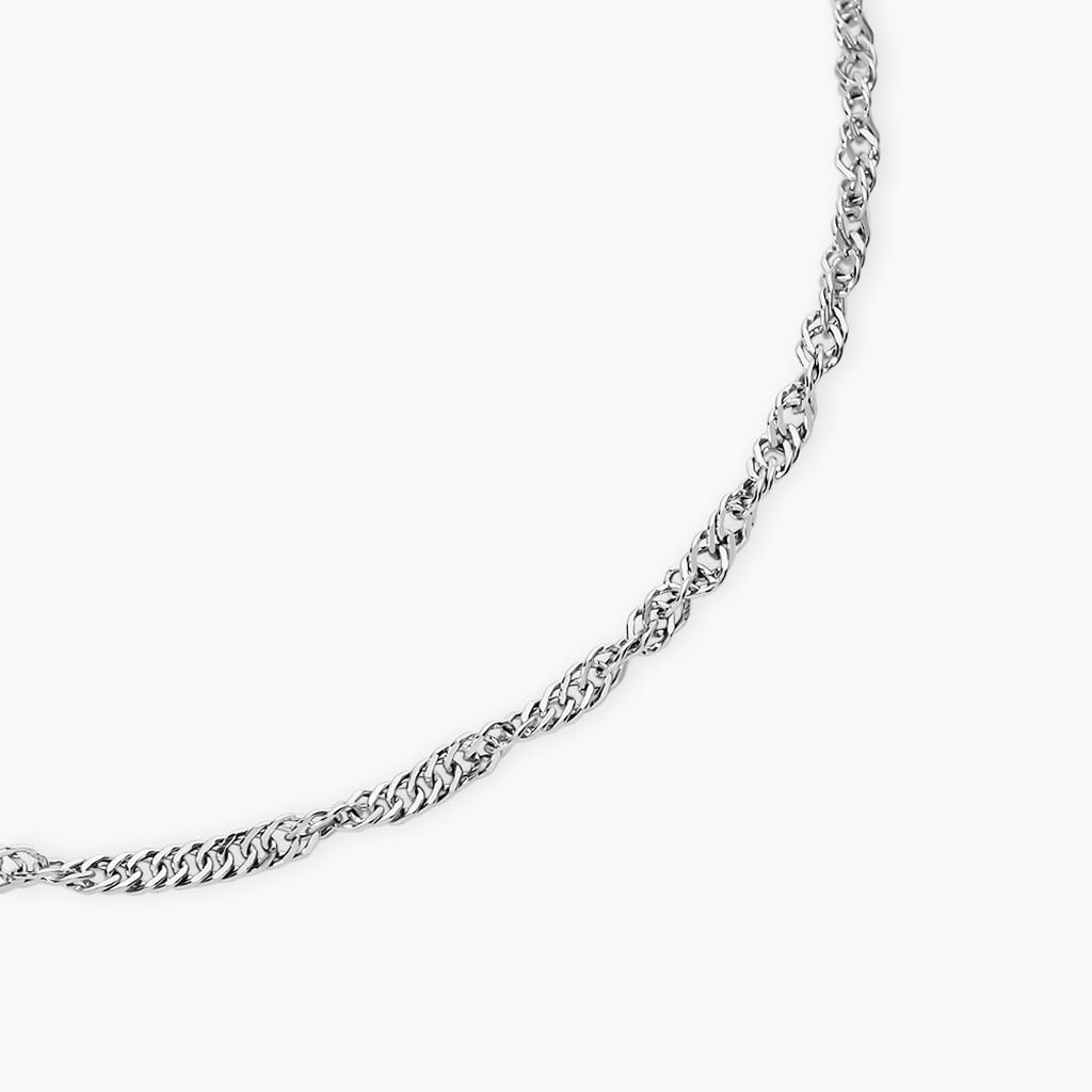 Chaine Cinthia Acier Blanc - Colliers fantaisie Femme | Histoire d&rsquo;Or