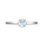 Bague Lily Or Blanc Quartz - Bagues de fian&ccedil;ailles ovale Femme | Histoire d&rsquo;Or