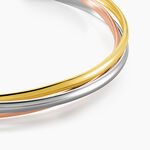 Bracelet Jonc Annie-france Plaqu&eacute; Or Tricolore - Bracelets joncs Femme | Histoire d&rsquo;Or