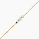 Bracelet Minie Argent Dor&eacute; A L'Or 750/1000 Oxyde De Zirconium - Bracelets Pierre Femme | Histoire d&rsquo;Or