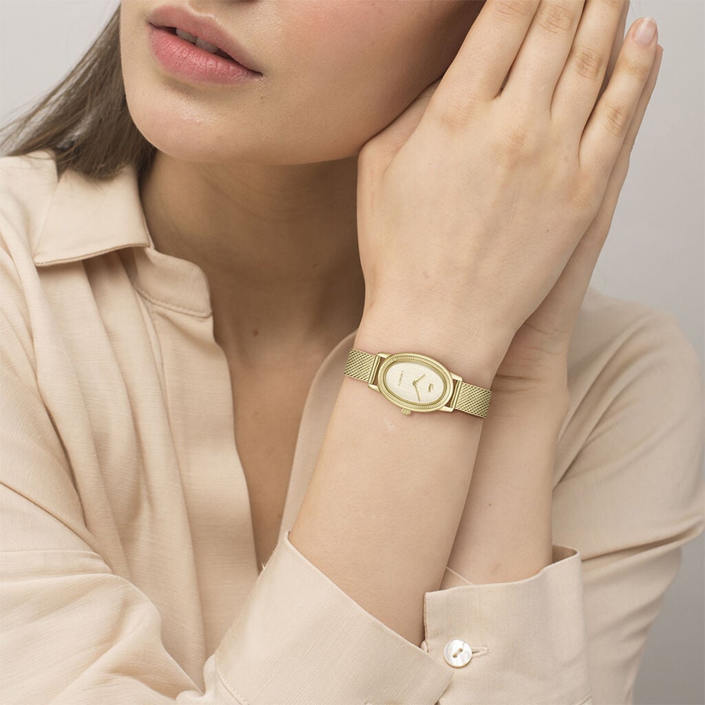 Montre Lacoste Parisienne Dor&eacute; - Montres &eacute;tanches Femme | Histoire d&rsquo;Or