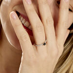 Bague Solitaire Argent Blanc Quitteri Oxyde De Zirconium - Bagues de fian&ccedil;ailles ronde Femme | Histoire d&rsquo;Or