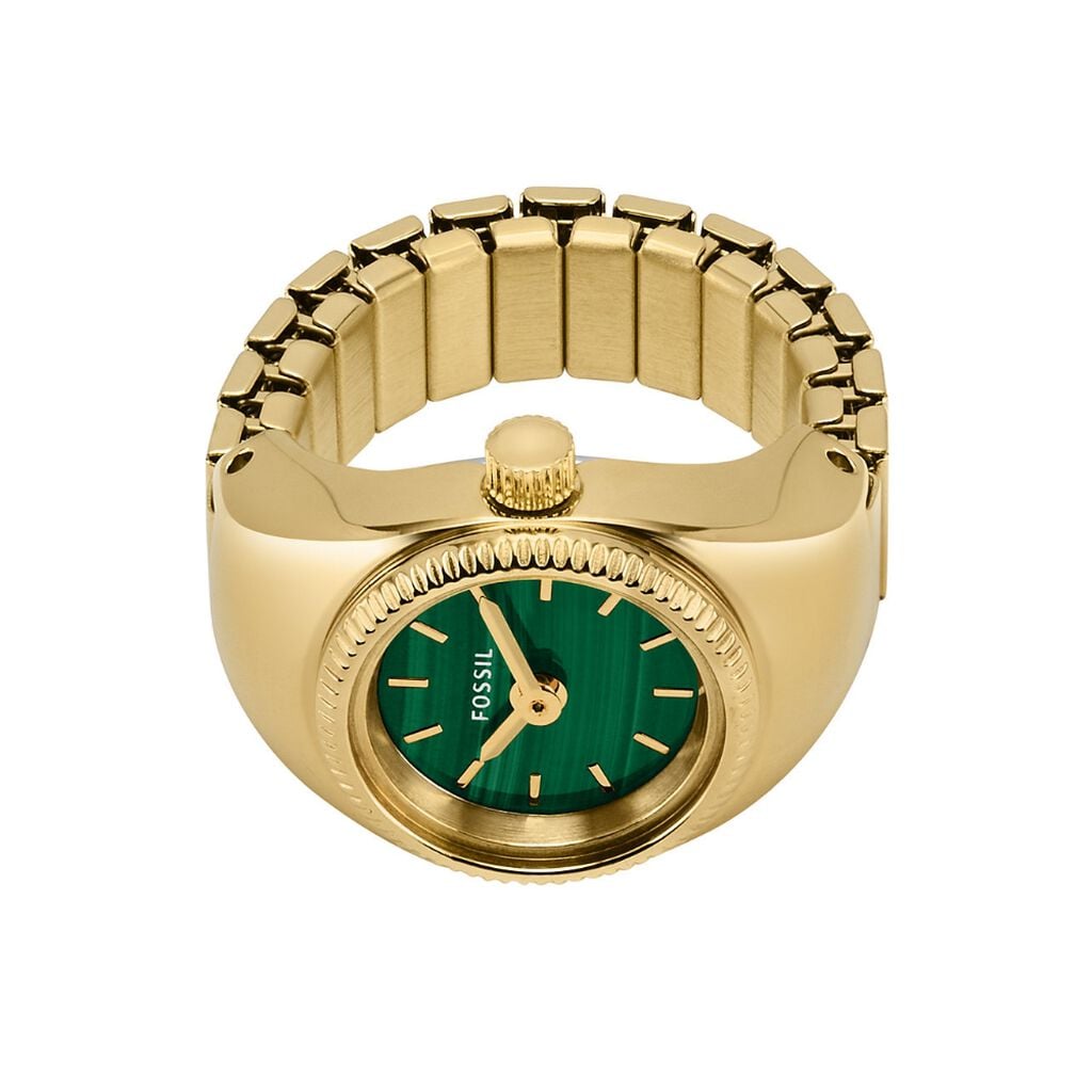 Montre Fossil Watch Ring Vert - Montres &eacute;tanches Femme | Histoire d&rsquo;Or