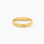 Alliance Facetee Ruban Plat Or Jaune - Alliances Classiques Unisex | Histoire d&rsquo;Or