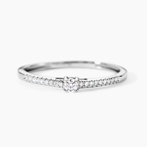 Bague Eliisa Platine Blanc Diamant - Bagues de fian&ccedil;ailles vintage Femme | Histoire d&rsquo;Or