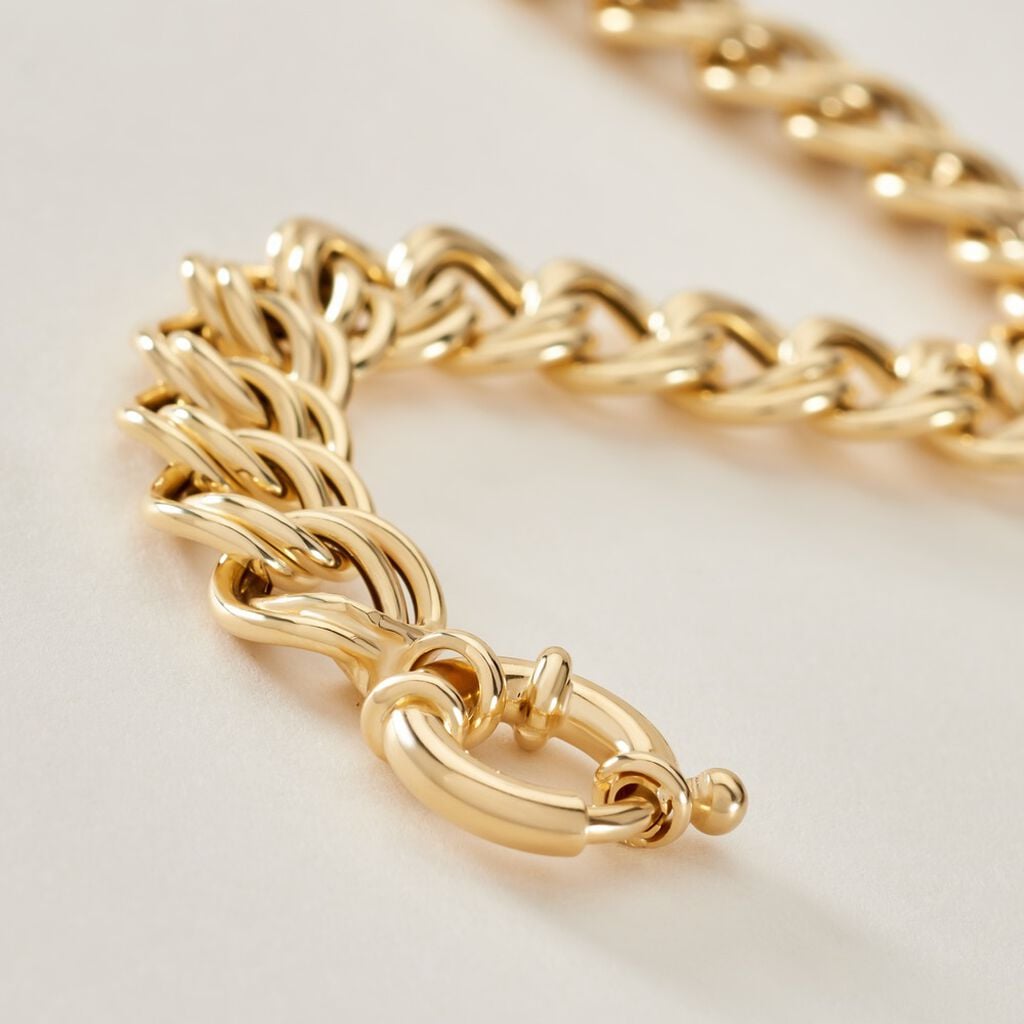 Bracelet Maille Jocky Or Jaune - Bracelets maille Femme | Histoire d&rsquo;Or