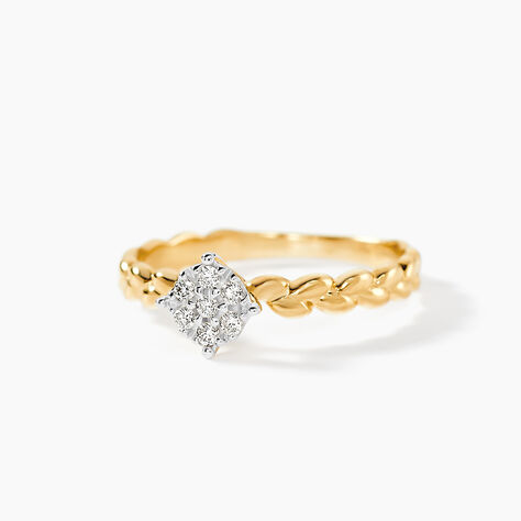 Bague Or Jaune Adlai Diamants - Bagues pierres pr&eacute;cieuses Femme | Histoire d&rsquo;Or
