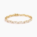 Bracelet Gennadius Argent Dor&eacute; A L'Or 750/1000 Oxyde De Zirconium - Bracelets Pierre Femme | Histoire d&rsquo;Or