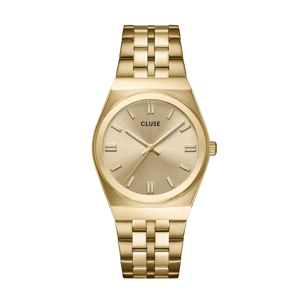 Montre Cluse Retro 70's Dor&eacute; - Montres &eacute;tanches Femme | Histoire d&rsquo;Or