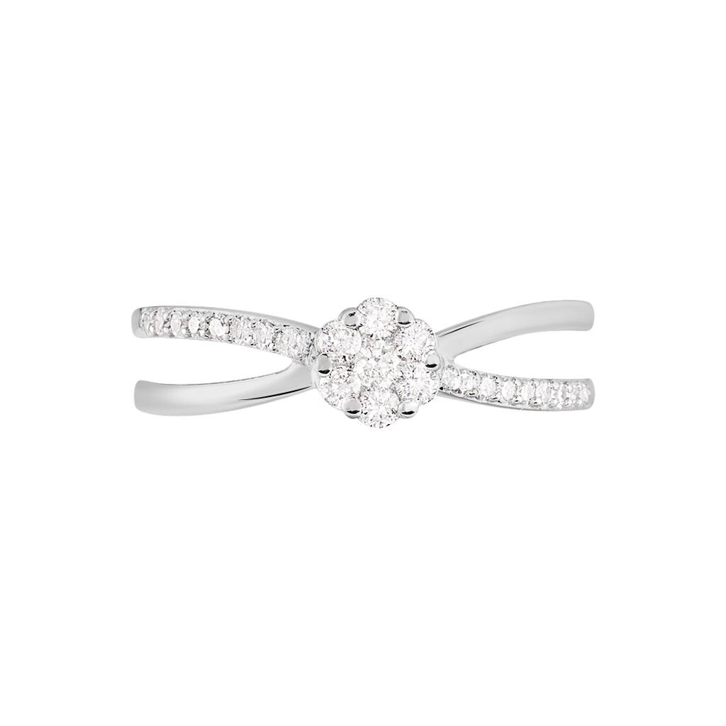 Bague Kuta Or Blanc Diamant - Bagues de fian&ccedil;ailles vintage Femme | Histoire d&rsquo;Or