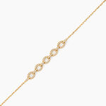 Bracelet Cinthya Argent Dor&eacute; A L'Or 750/1000 Oxyde De Zirconium - Bracelets Pierre Femme | Histoire d&rsquo;Or