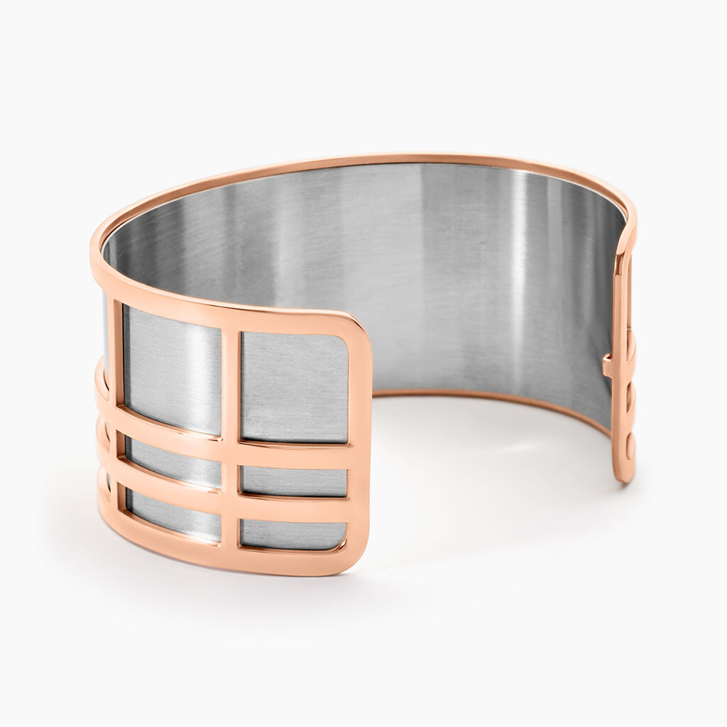 Bracelet Jonc Andria Acier Rose - Bracelets joncs Femme | Histoire d&rsquo;Or