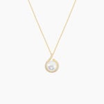 Collier Lucinda Or Jaune Perle De Culture Et Oxyde De Zirconium - Colliers pierre Femme | Histoire d&rsquo;Or