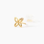 Boucles D'Oreilles Puces Prune Or Jaune Diamant - Bijoux Papillon Femme | Histoire d&rsquo;Or