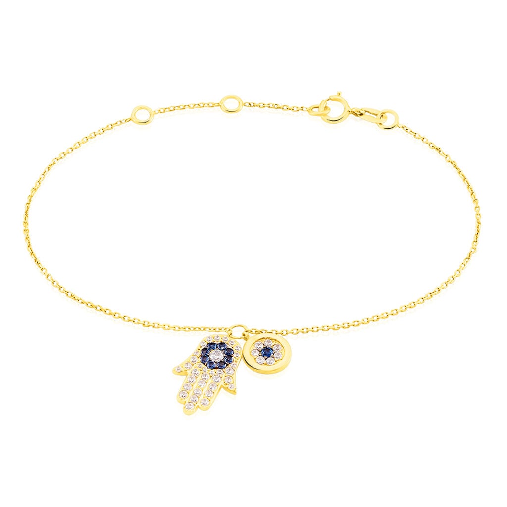 Bracelet Belkiz Or Jaune Oxyde De Zirconium - Bracelets Pierre Femme | Histoire d&rsquo;Or