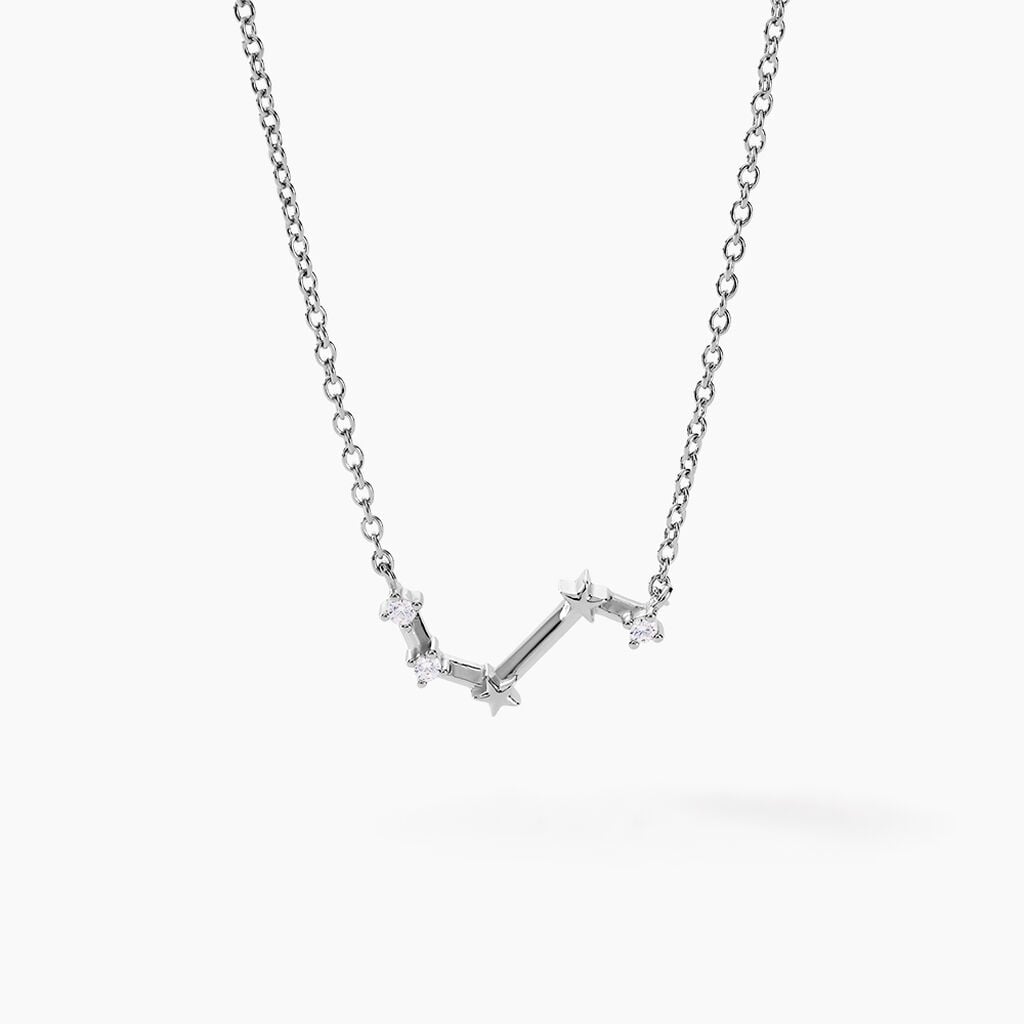 Collier Vega Argent Blanc Oxyde De Zirconium - Colliers fantaisie Femme | Histoire d&rsquo;Or