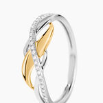 Bague Helene Or Bicolore Diamant - Bagues pierres pr&eacute;cieuses Femme | Histoire d&rsquo;Or