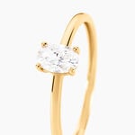 Bague Borje Or Jaune Oxyde De Zirconium - Bagues de fian&ccedil;ailles ovale Femme | Histoire d&rsquo;Or