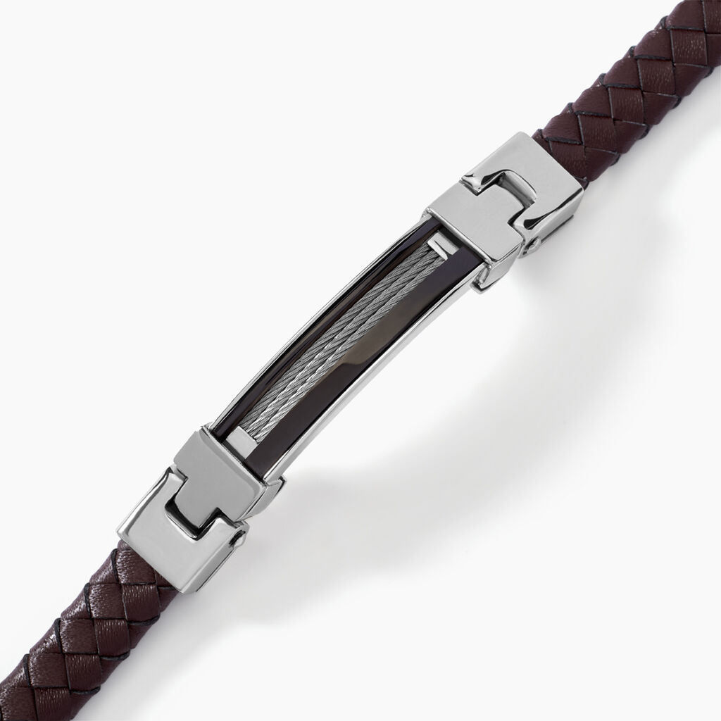 Bracelet Yannick Acier Blanc - Bracelets Tress&eacute;s Homme | Histoire d&rsquo;Or