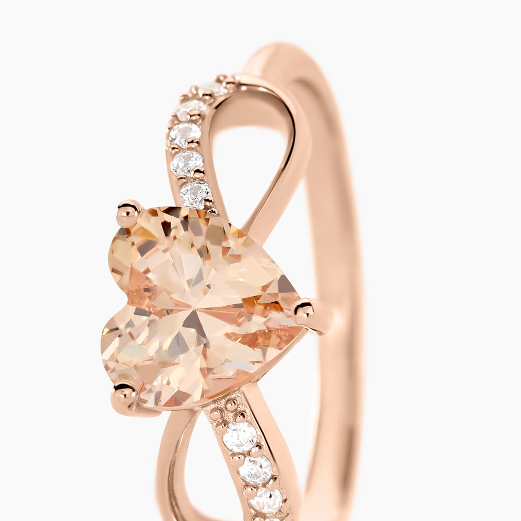 Bague Atieno Argent Rose Oxyde De Zirconium - Bagues de promesse Femme | Histoire d&rsquo;Or
