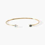 Bracelet Jonc Kala Argent Dor&eacute; A L'Or 750/1000 Topaze - Bracelets Pierre Femme | Histoire d&rsquo;Or