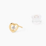 Boucles D'oreilles Puces Dolly Or Jaune Oxyde De Zirconium - Boucles d'oreilles empierr&eacute;es Famille | Histoire d&rsquo;Or