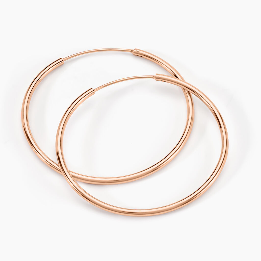 Creoles Argent Rose Olympia - Cr&eacute;oles fantaisie Femme | Histoire d&rsquo;Or