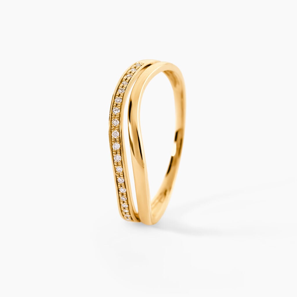 Bague Senga Or Jaune Diamant - Bagues pierres pr&eacute;cieuses  | Histoire d&rsquo;Or