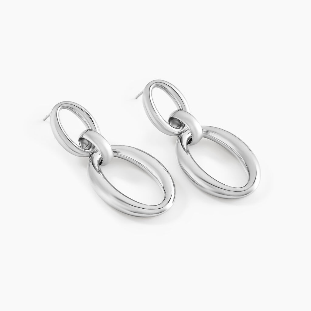 Boucles D'oreilles Pendantes Zeilah Acier Blanc - Boucles d'oreilles pendantes Femme | Histoire d&rsquo;Or