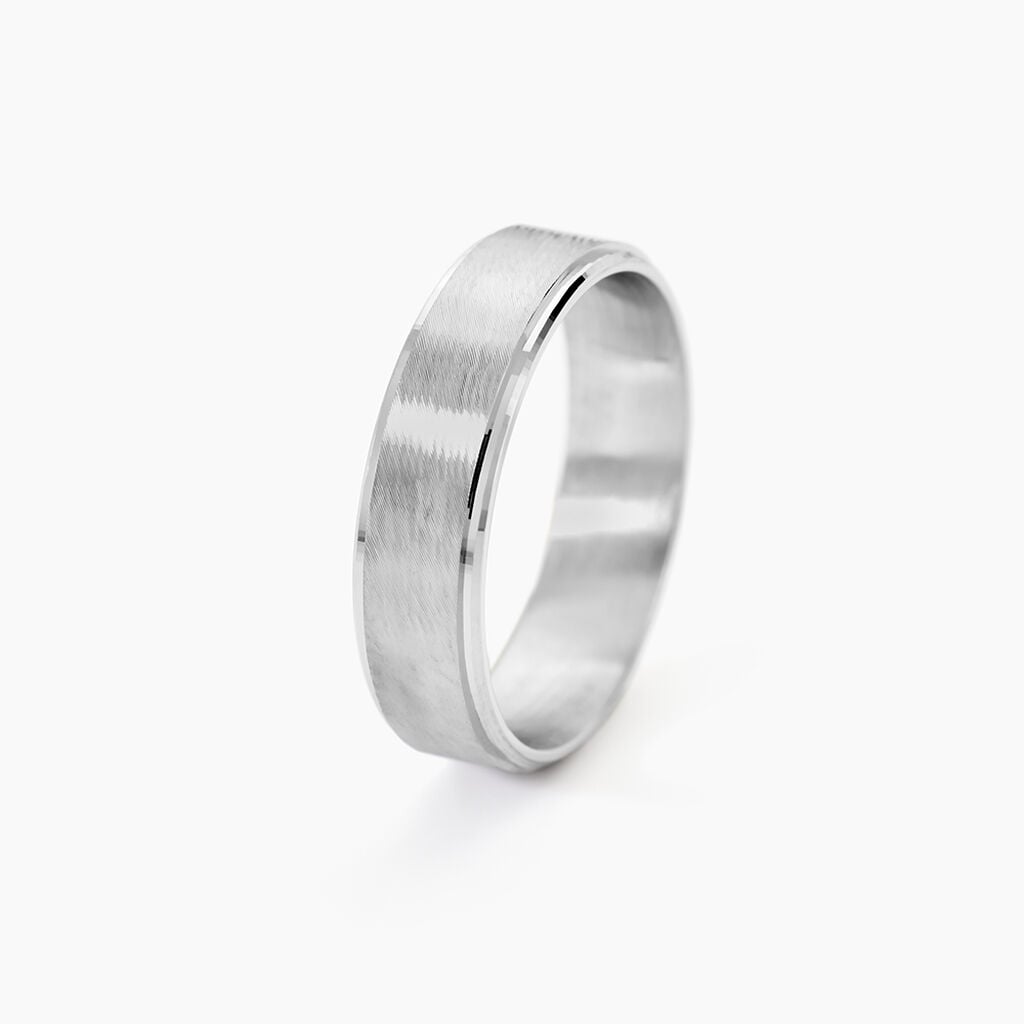 Alliance Sudem Ruban Plat Argent Blanc - Alliances Classiques Famille | Histoire d&rsquo;Or
