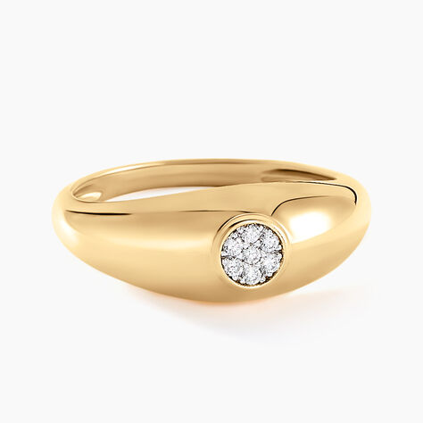 Bague Georgios Or Jaune Diamant - Bagues pierres pr&eacute;cieuses Femme | Histoire d&rsquo;Or