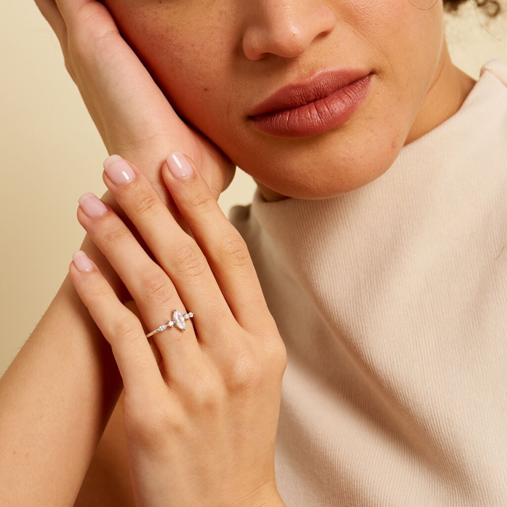 Bague Winter Sweetness Argent Blanc Oxyde De Zirconium - Bagues de promesse Femme | Histoire d&rsquo;Or