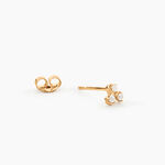 Boucles D'Oreilles Puces Marinette Plaqu&eacute; Or Jaune Oxyde De Zirconium - Boucles d'oreilles empierr&eacute;es Femme | Histoire d&rsquo;Or
