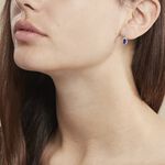 Boucles D'oreilles Puces Sissi Or Blanc Saphir Et Diamant - Boucles d'oreilles pierres pr&eacute;cieuses Femme | Histoire d&rsquo;Or