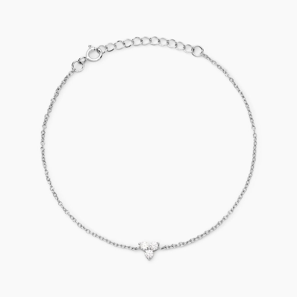 Bracelet Thylane Argent Blanc Oxyde De Zirconium - Bracelets Pierre Femme | Histoire d&rsquo;Or