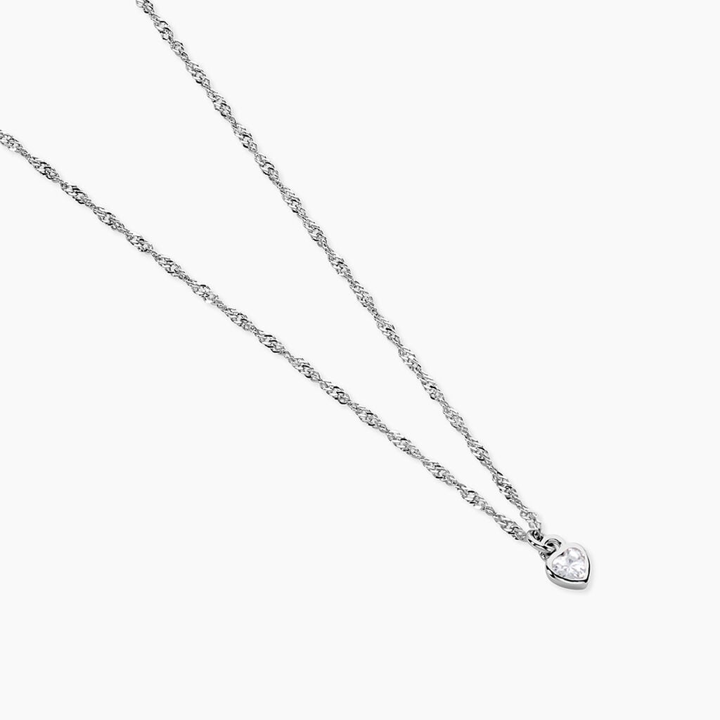 Collier Marciana Argent Blanc Oxyde De Zirconium - Colliers fantaisie Femme | Histoire d&rsquo;Or