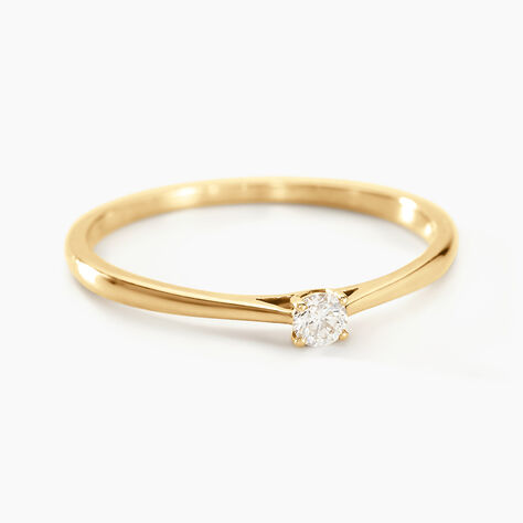 Bague Solitaire One Or Jaune Diamant - Bagues de fian&ccedil;ailles vintage Femme | Histoire d&rsquo;Or