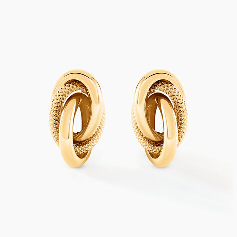Boucles D'oreilles Puces Nyx Or Jaune - Boucles d'oreilles 18 carats Femme | Histoire d&rsquo;Or