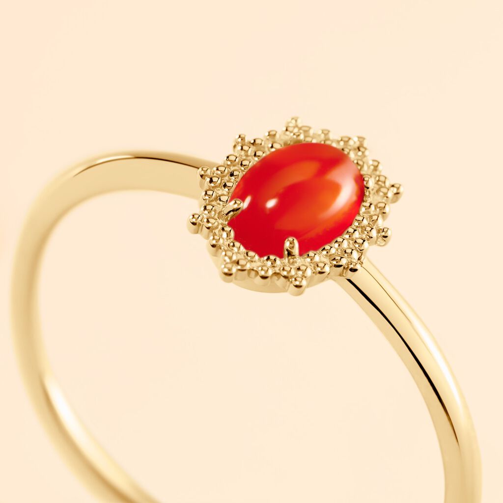 Bague Vintage Love Plaqu&eacute; Or Jaune Agate - Bagues de fian&ccedil;ailles ovale Femme | Histoire d&rsquo;Or