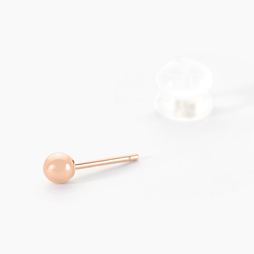 Boucles D'oreilles Puces Or Rose Fidelia - Clous d'oreilles Femme | Histoire d&rsquo;Or