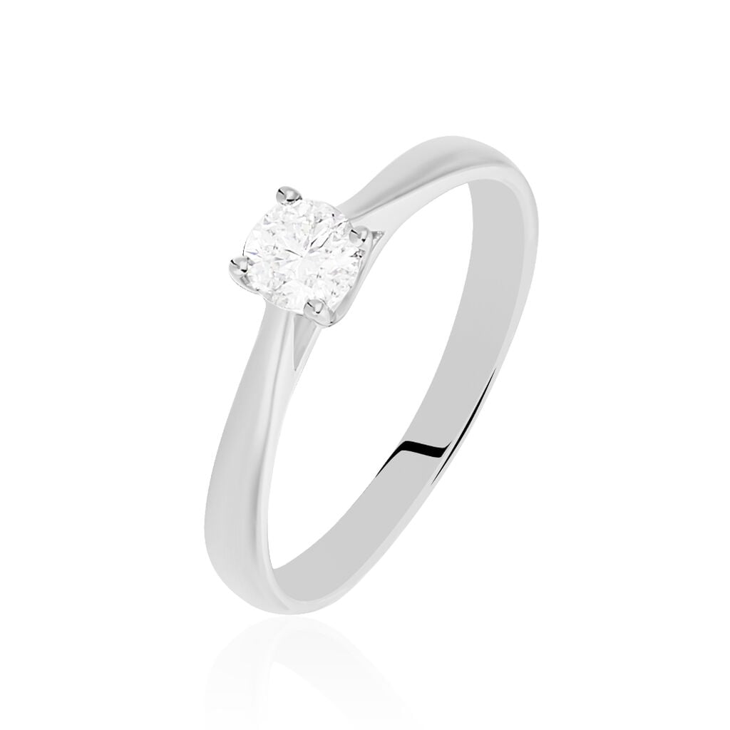 Bague Solitaire Victoria Or Blanc Diamant - Bagues de fian&ccedil;ailles vintage Femme | Histoire d&rsquo;Or