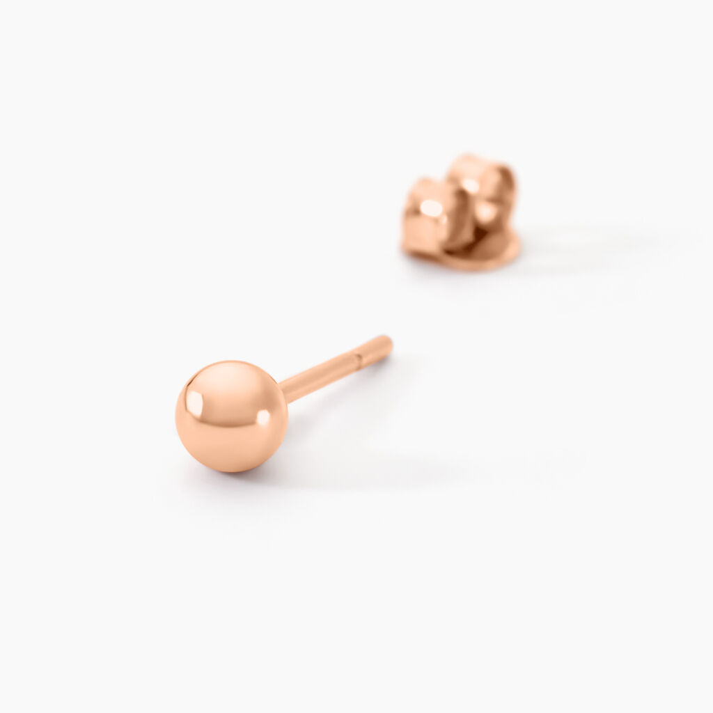 Boucles D'oreilles Puces Virgie Argent Rose - Boucles d'oreilles fantaisie Femme | Histoire d&rsquo;Or