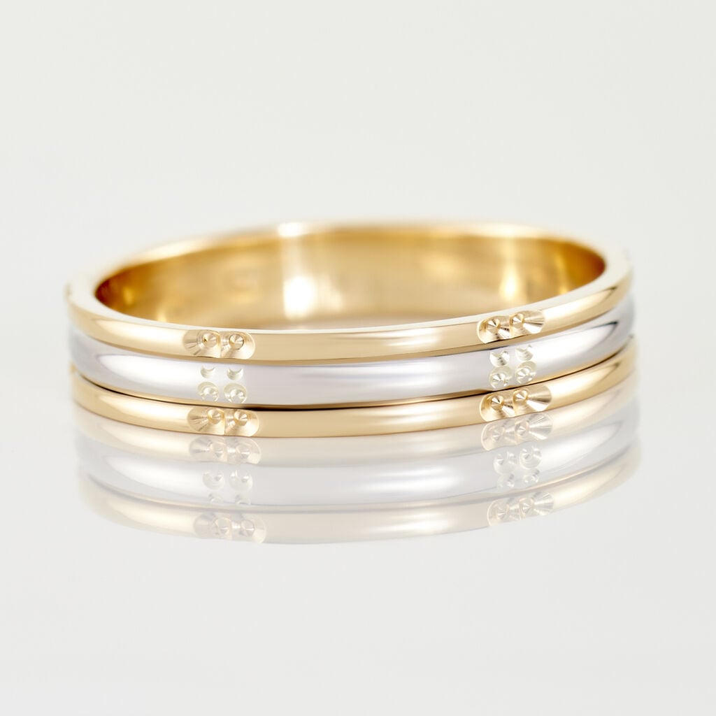 Alliance Marvin Demi Jonc Classique Or Bicolore - Alliances Classiques Unisex | Histoire d&rsquo;Or