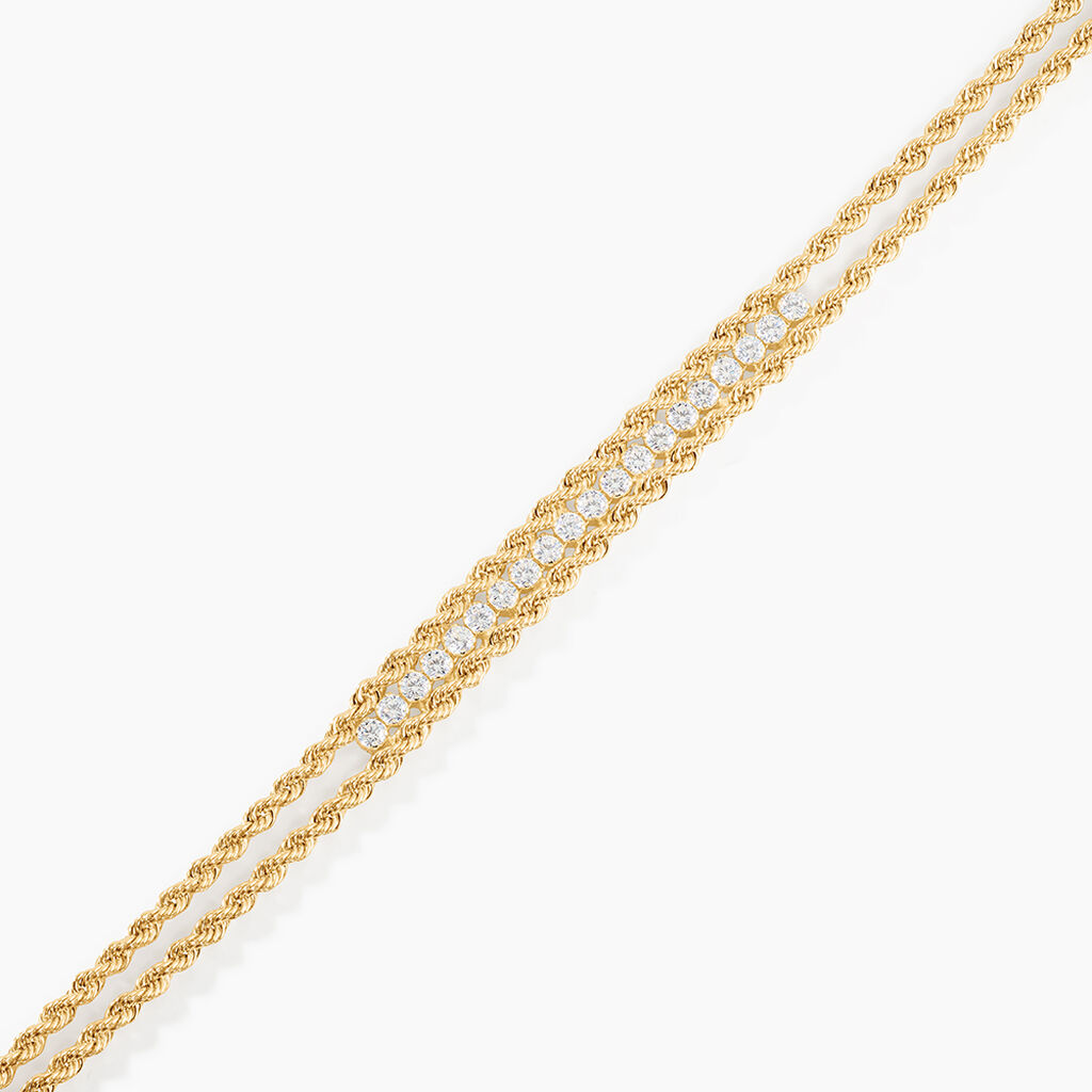Bracelet Jerry Or Jaune Oxyde De Zirconium - Bracelets Pierre Femme | Histoire d&rsquo;Or